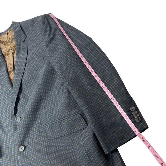1926 Originals Blazer Mens‎ 42R Charcoal Gray Micro-Checked 2 Button Sport Coat - Picture 9 of 12